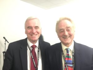 Shadow Chancellor John McDonnell and PEF Chair Patrick Allen